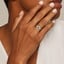 14K Yellow Gold Petite Shared Prong Half Coverage Diamond Ring, smalladditional view 2