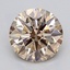 3.06 Ct. Light  Brown Round Lab Grown Diamond