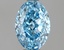 1.51 Ct. Fancy Vivid Blue Oval Lab Grown Diamond