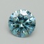 1.06 Ct. Fancy Vivid Greenish Blue Round Lab Grown Diamond