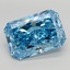 7.01 Ct. Fancy Vivid  Blue Radiant Lab Grown Diamond
