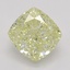 0.74 Ct. Fancy Light Yellow Cushion Diamond
