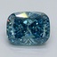 1.49 Ct. Fancy Vivid Malibu Blue Cushion Lab Grown Diamond
