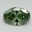 3.00 Ct. Fancy Vivid Green Oval Lab Grown Diamond