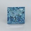 5.01 Ct. Fancy Vivid Malibu Blue Princess Lab Grown Diamond