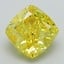 2.49 Ct. Fancy Vivid Yellow Cushion Lab Grown Diamond