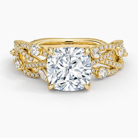 18K Yellow Gold Grand Secret Garden Diamond Ring