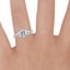 Platinum Garland Diamond Ring, smallzoomed in top view on a hand