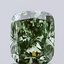 1.10 Ct. Fancy Vivid Green Cushion Lab Grown Diamond