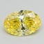 0.52 Ct. Fancy Vivid Yellow Oval Lab Grown Diamond