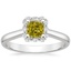 18K White Gold Lotus Flower Halo Diamond Ring (1/4 ct. tw.), smalltop view