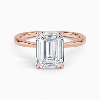 Rose Gold Emerald Cut Engagement Rings | Brilliant Earth