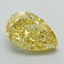 6.19 Ct. Fancy Vivid Yellow Pear Lab Grown Diamond