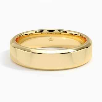 Tiburon 5.5mm Wedding Ring in 18K Yellow Gold