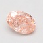 0.84 Ct. Fancy Vivid Pink Oval Lab Grown Diamond