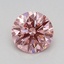 0.57 Ct. Fancy Vivid Pink Round Lab Grown Diamond