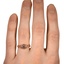 The Alick Ring, smallzoomed in top view on a hand