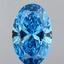 8.53 Ct. Fancy Vivid Blue Oval Lab Grown Diamond
