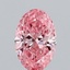 0.79 Ct. Fancy Vivid Pink Oval Lab Grown Diamond