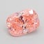 6.55 Ct. Fancy Vivid Pink Cushion Lab Grown Diamond