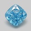 1.09 Ct. Fancy Vivid Blue Cushion Lab Grown Diamond
