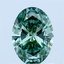 1.0 Ct. Fancy Vivid Green Oval Lab Grown Diamond