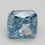 4.04 Ct. Fancy Vivid Malibu Blue Cushion Lab Grown Diamond
