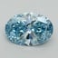 5.58 Ct. Fancy Vivid Blue Oval Lab Grown Diamond