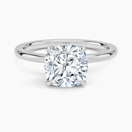 18K White Gold Petal 1.5mm Diamond Ring