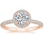 14K Rose Gold Valencia Halo Diamond Ring (1/2 ct. tw.), smalltop view