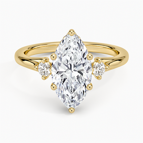 Floating Stone Diamond Engagement Ring