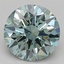 1.08 Ct. Fancy Vivid Greenish Blue Round Lab Grown Diamond
