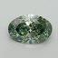 1.17 Ct. Fancy Vivid Green Oval Lab Grown Diamond