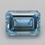 0.99 Ct. Fancy Vivid Blue Emerald Lab Grown Diamond