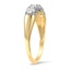 The Mercie Ring, smalltop view on a hand