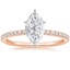 14K Rose Gold Ballad Half Coverage Diamond Ring (1/8 ct. tw.), smalltop view