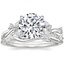 Platinum Azalea Twist Diamond Ring with Winding Willow Diamond Ring