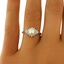 The Agatha Ring, smalltop view on a hand