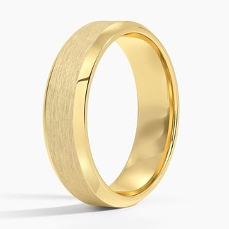 Beveled Edge Matte 6mm Wedding Ring
