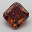 2.78 Ct. Fancy Deep  Orange Cushion Lab Grown Diamond