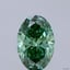 3.10 Ct. Fancy Vivid Green Oval Lab Grown Diamond