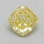 1.06 Ct. Fancy Intense  Yellow Cushion Lab Grown Diamond