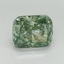 3.00 Ct. Fancy Vivid Green Cushion Lab Grown Diamond