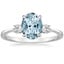 Platinum Petite Selene Three Stone Diamond Ring (1/10 ct. tw.), smalltop view