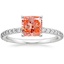 Platinum Petite Shared Prong Three-Quarter Coverage Diamond Ring (1/3 ct. tw.), smalltop view