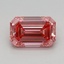 0.77 Ct. Fancy Vivid Pink Emerald Lab Grown Diamond