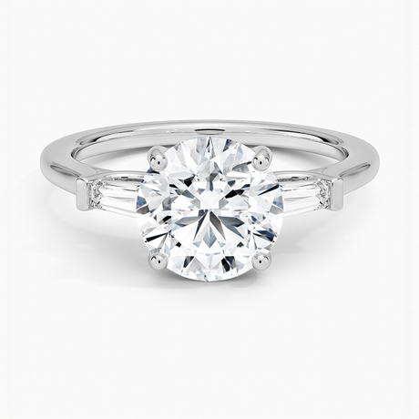 Platinum Perfect Fit Tapered Baguette Diamond Ring