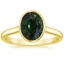14K Yellow Gold Luna 2mm Bezel Ring, smalltop view