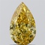 1.01 Ct. Fancy Vivid Yellow Pear Lab Grown Diamond