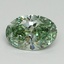 1.63 Ct. Fancy Vivid Green Oval Lab Grown Diamond